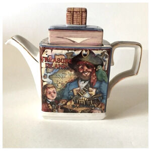 JAMES SADLER Ceramic Treasure Island Teapot Made In England Vintage